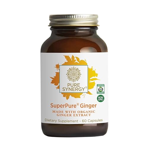 Pure Synergy Organic SuperPure Ginger Extract (60 Capsules) w/Shogaols & Gingerols