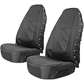 TIROL Waterproof Front Seat Covers High Back Seat Cover Bucket Seat Covers with Multi-Pockets for Semi Truck Cars Van SUV Pickup (Pack of 2)