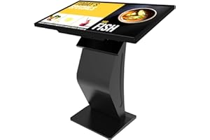 JPIYEIC 32 inch Touch Screen Kiosk, LCD Screen Digital Signage Kiosk, K-Style Stand Digital Signage Display, Interactive Display for Mall Navigation/Self-Ordering/Advertising/Retail Store