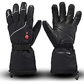 SAVIOR HEAT Heated Gloves, Unisex Rechargeable Battery Powered Electric Heating Glove for Winter Outdoor (Black S14, X-Small)