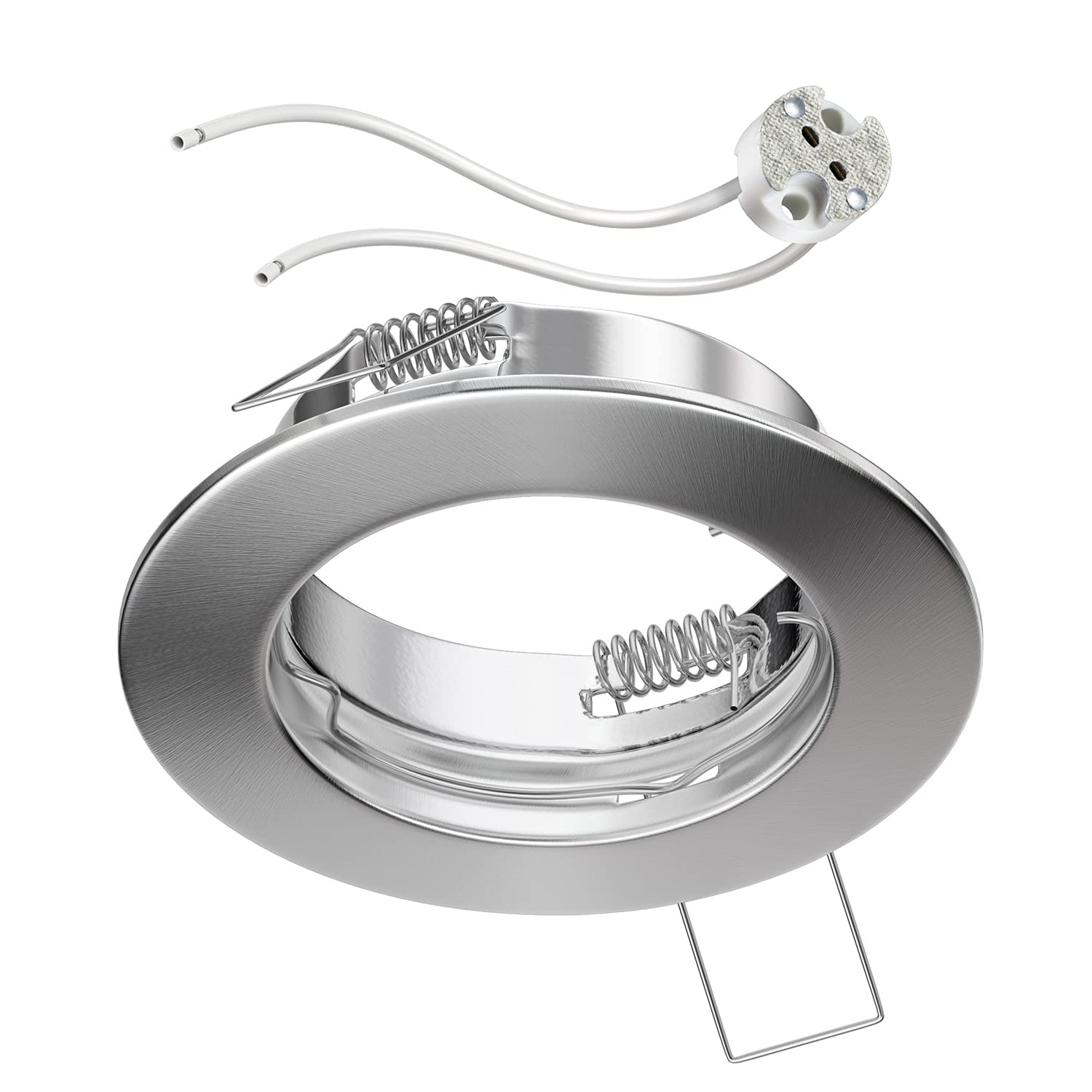 ledscom.de Ceiling mounting Frame Fere Mounting Frame matt Chrome (LED/Halogen/MR16/50mm) incl. GU5.3 Socket — image 1