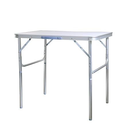 JOM Klapptisch Campingtisch Aluminium 75x55cm Gartentisch Beistelltisch Falttisch höhenverstellbar und faltbar