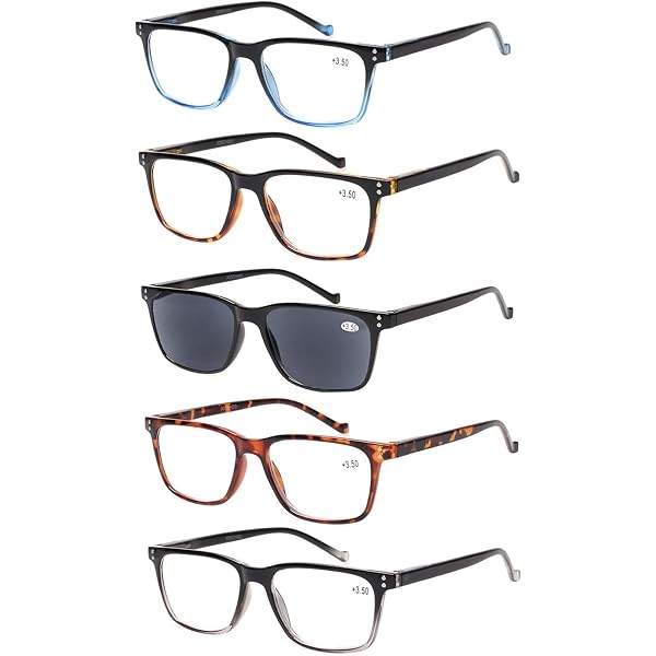 Lunettes Anti-lumière Bleue - Lot De 5, Monture Fine Légère, Protection écrans, Confort Longue Durée, Garantie 1 An