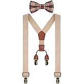 mifengda Boys Suspenders and Bow Tie Set Kids Suspenders and Pre-Tied Bow Tie Adjustable Toddler Baby for Kids Wedding Party