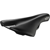 Selle San Marco Mantra Manganese Off-Road Bicycle Saddle, Gravel, Trail, Cross Country, Open Shell with Protective Cover, Flat Shape, Manganese Frame &ndash; Black, Size L2
