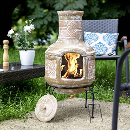 Oxford Barbecues Berkeley Clay Chiminea With BBQ Grill