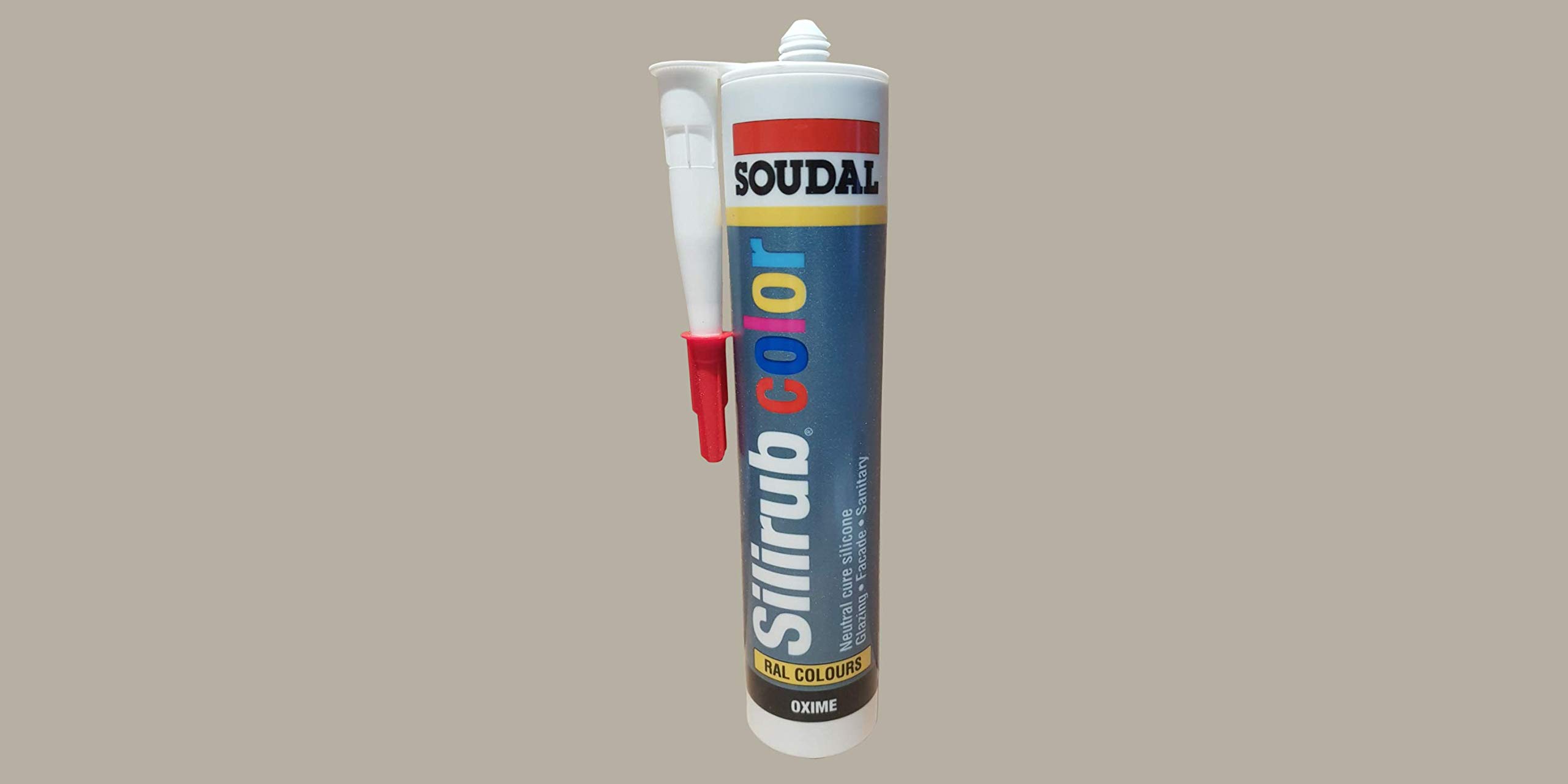 Build with Colour RAL Coloured Silicones Pebble Grey Caulk Mastic Sealant RAL 7032 300ml