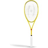 Harrow Sports Vapor 110 Squash Racquet for Advanced &amp; Professional Players | Carbon-Graphite Composition for Ultimate Performance | Lightweight 110g | Yellow, Blue &amp; Red