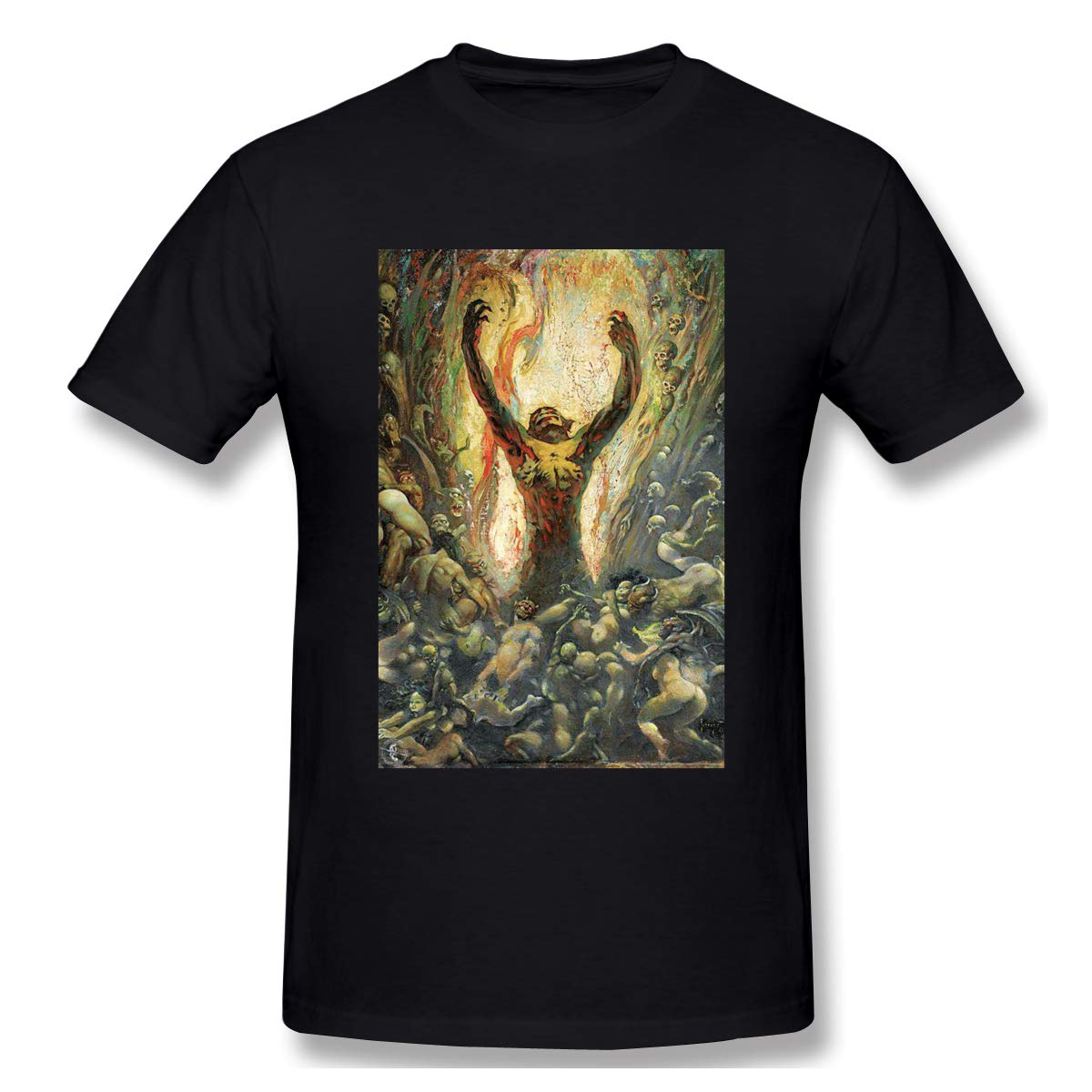  Summer S T Shirt Reign Of Wizardry By Frank Frazetta T Shirts Blackwith Short Sleeve