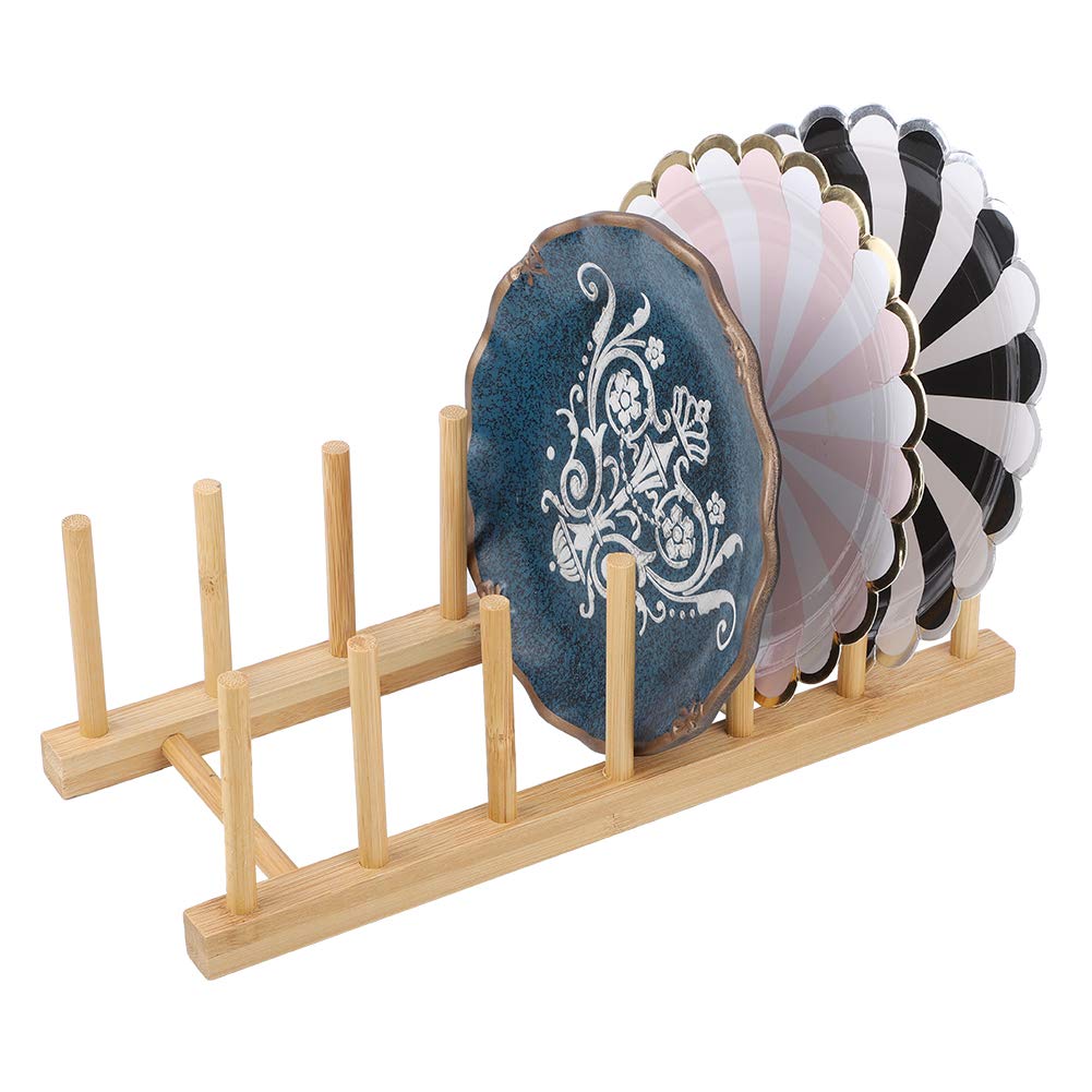 Mxtech Drain Dish Rack,Plate Drain Rack Pot Lid Dish Bowl Cup Display Holder Book Storage Shelf Kitchen Organizer Dish Rack Dish Drainer Easy to Wash Dish Drying Rack