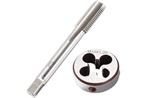 M10 x 1.25 Metric Thread Tap and Die Set, M10 x 1.25mm High-speed Steel Machine Tap Die Set Right Hand