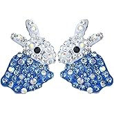 YACQ Easter Bunny Stud Earrings - Hypoallergenic Easter Jewelry for Women