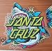 Santa Cruz Skateboard / Surf Sticker - Shark Dot - Approx 15.5cm wide. surfing skating board surfboard