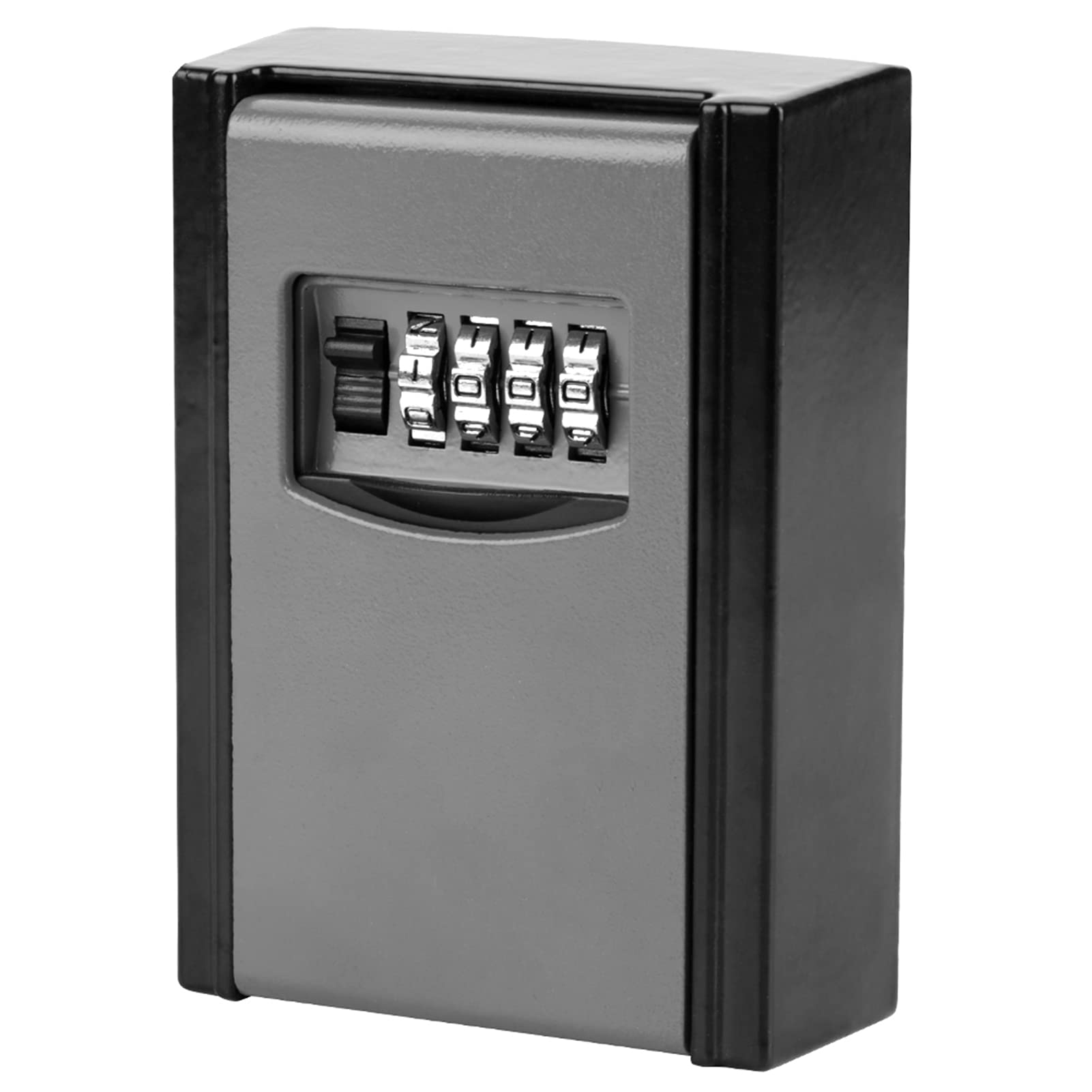 Wakects Key Storage Box, Key Safe Box 4 Digit Combination Key Safe Box Key Storage for Locks, Portable Push Button for Wall Mounting (Grey)
