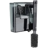hygger Aquarium HOB Filter 105 GPH for 10-20 Gallon Fish Tank Power Filter with Adjustable Water Flow Extendable Intake Tube External Hang-On Back