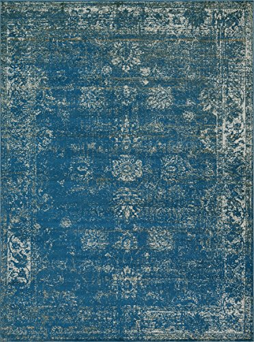 Unique Loom Sofia Collection Blue 9 x 12 Area Rug (9' x 12')