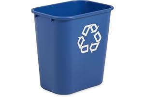 Rubbermaid Commercial Products Wastebasket Recycling Medium 28-Quart Blue