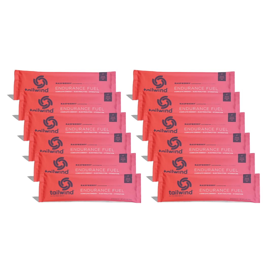 Tailwind Nutrition Endurance Fuel 12 Stick Packs Raspberry Buzz - Caffeinated