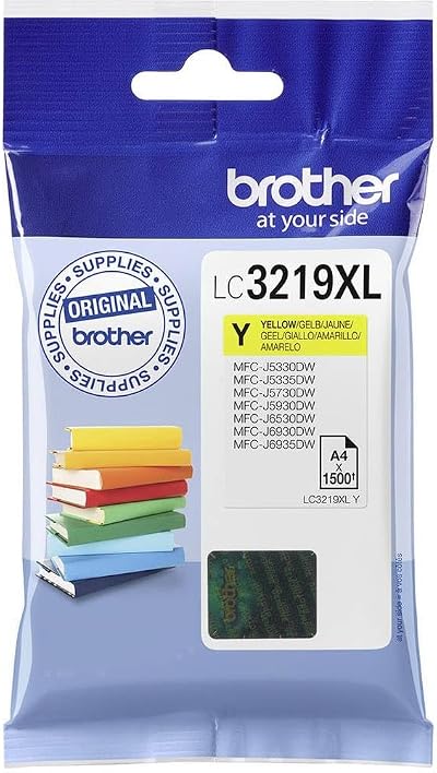 Brother LC3219XLY Yellow Ink Cartridge High Yield 1,500 Pgs Genuine