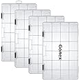 Gonex Fishing Tackle Boxes, 3600 3700 Tackle Trays with Adjustable Dividers, Clear Plastic Tackle Box Organizer Storage for Fishing Lure Bait Hook Jewelry Craft Beads Earring Container, 3 or 4 Packs