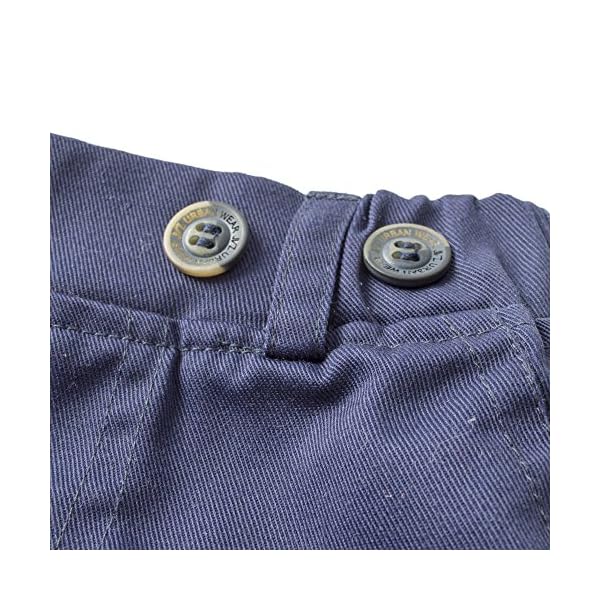 BIG ELEPHANT Baby Boys Bowtie Dress Shirt,Suspender Pants Set,Gentleman Formal Outfit Suits - Image 8