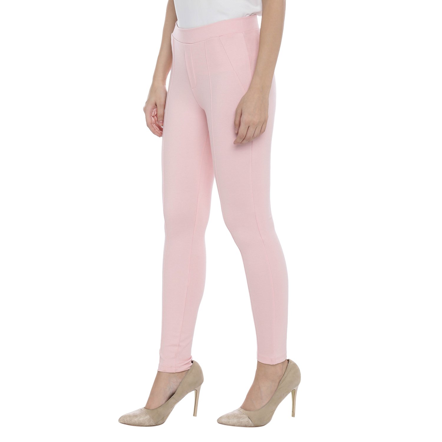 annabelle by pantaloons womens poly cotton solid tregging