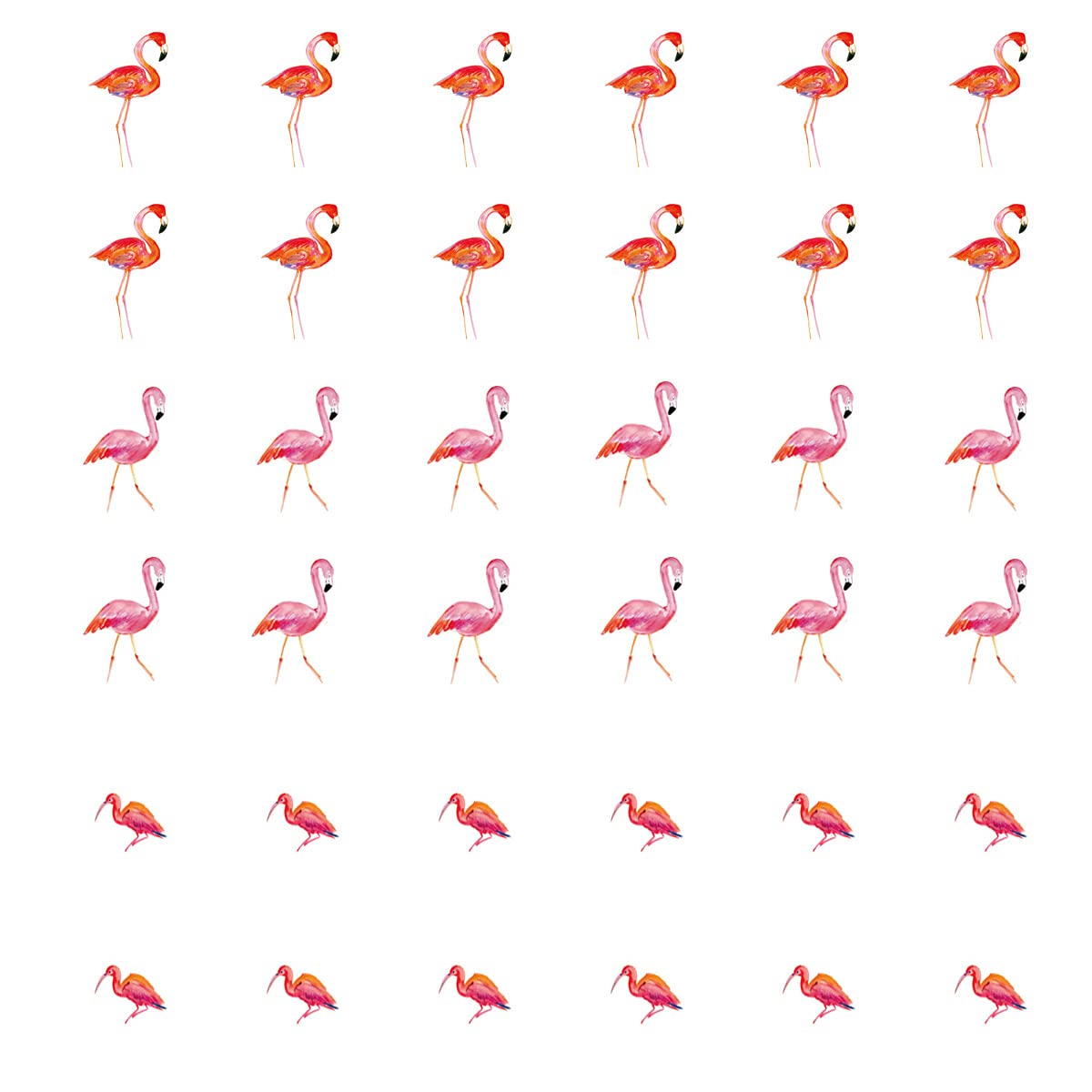 Simple Nordic Style 36 Count Pink Flamingos Wall Sticker Living Room Bedroom DIY Children Nursery Room Decoration - Total 36 Flamingo