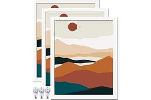 ijuerybai White 16x20 Picture Frame Set of 3, High Transparent Frame for 16 By 20 Photo Collage Canvas Poster Size Wall Mount and Tabletop Horizontally Vertically (White, 16 x 20 inches)