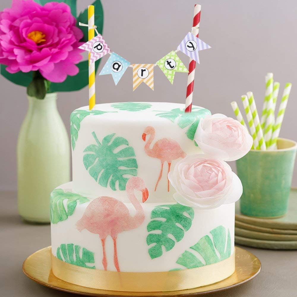 Vicloon Straws Paper, 100Pcs Drinking Straw Biodegradable Recyclable, Party Straw for Birthday Wedding, Christmas - Image 5