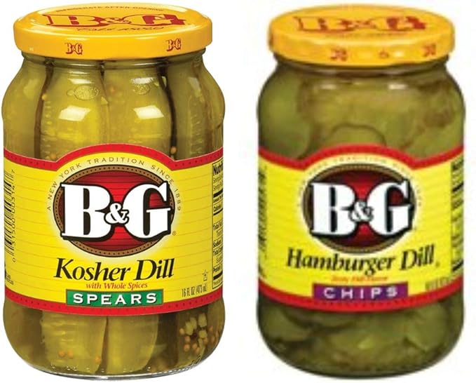 B&G Dill Pickles 473ml (Hamburger & Kosher Dill) Amazon.co.uk Grocery