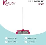 Kleeneze KL076113EU7 2 in 1 Sweeping Brush with 130 cm Handle Pink Grey view 2