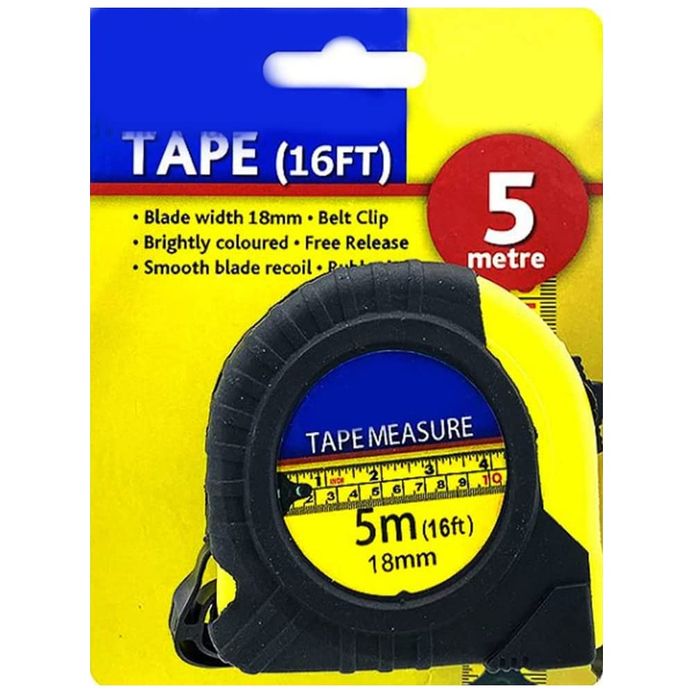 ZALE YARDLEY Tape Measure, Series Imperial and Metric Tape, Measuring Tape Coated Measurement Tape, Retractable Tape with Magnetic Hook (5 Meter)