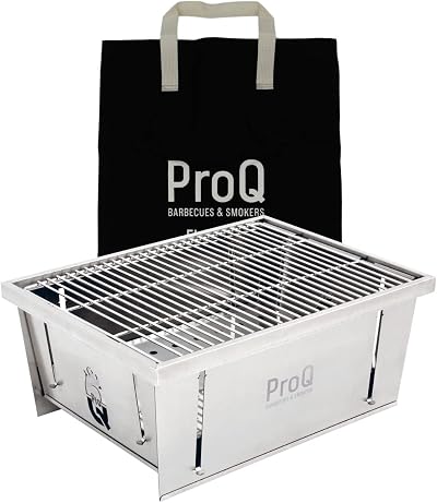 ProQ Flatdog Portable Charcoal BBQ Grill for Camping & Travel