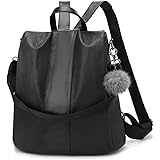 YOUNNE Women Backpack Purses PU Leather Anti-theft Rucksack Waterproof Daypack Casual Shoulder Satchel Bag (Black)