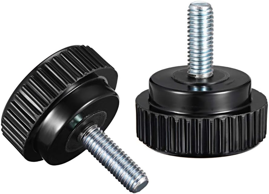 sourcing map M8 x 25mm Male Thread Knurled Clamping Knobs Grip Thumb Screw on Type 5 Pcs - Image 4