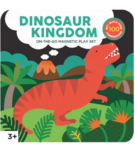 Set De Más De 100 Pegatinas Reposicionables Petit Collage – Dinosaurios Y Escenas De Ciudad, Juguete Creativo Sin Plástico
