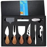ANBFF 14 Piece Cheese Knife Set, Stainless Steel Cheese Knives | Charcuterie Boards Accessories, Butter Spreader Knife, Charcuterie Utensils with Wine Accessories &amp; Premium Gift Box
