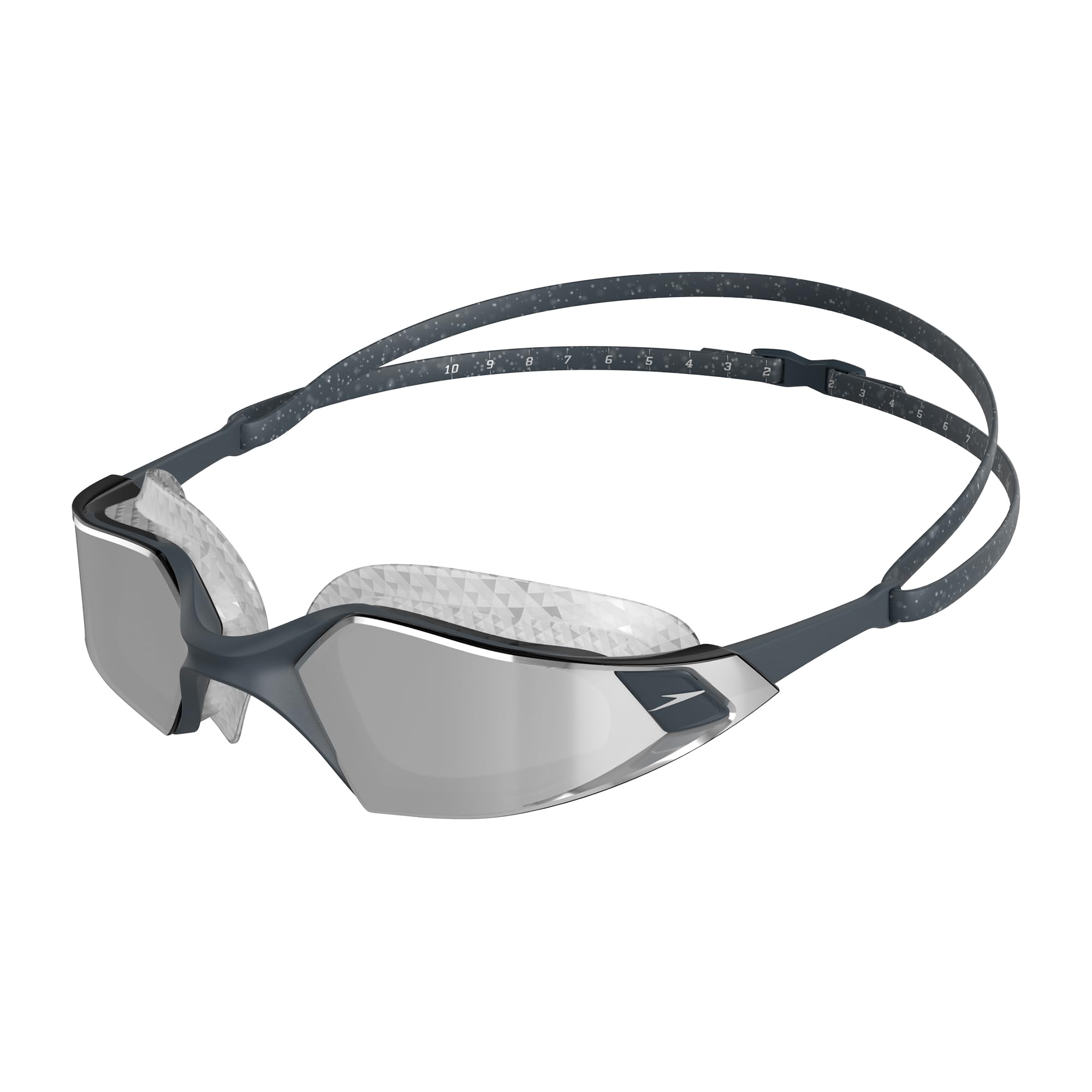 Speedo Unisex-Adult Aquapulse Pro Swimming Goggles | Anti-fog | Anti-mist | Anti-leak Goggles, Oxid Grey/Silver/Chrome, One Size