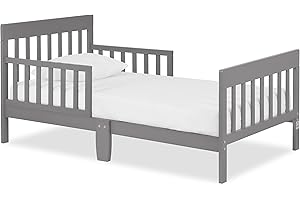 Dream On Me Finn Toddler Bed in Storm Grey, Greenguard Gold and JPMA Certified, Non-Toxic Finish, Made of Sustainable New Zea