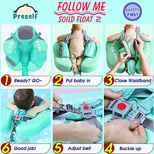 image for Preself Baby Solid Folat Ring 2 Infant Toddler Safety Aquatics Swim Fl