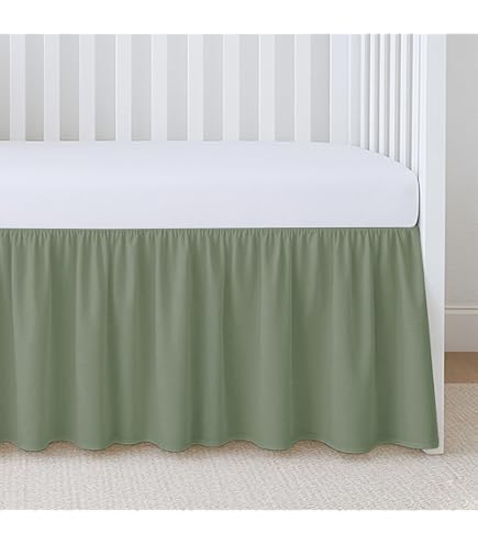 Bed Skirt Oliver B Crib Skirt Sweet Jojo Designs Dark Green Boho