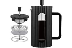 wedrink French Press Coffee Maker 34OZ, Heat Resistant Borosilicate Glass Carafe/Tea Maker Coffee Press Frother Brewer (1000ml)