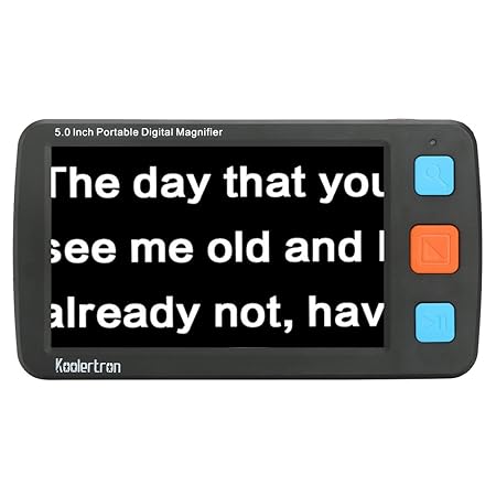 Digital Video Magnifier, 5.0 Zoll Handportable Mobile Elektronische Lesehilfe Leselupen für sehbehinderte, Senioren, Makulade