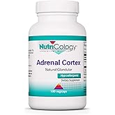 Nutricology Adrenal Support Supplement for Men & Women - Adrenal Glandular Supplement, Immune Function, Endocrine Support, 100mg Adrenal Extract, Bovine, Lyophilized - 100 Count