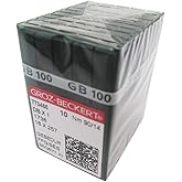 GROZ-BECKERT Needle in CKPSMS Clear Plastic Box- 100 GROZ-BECKERT DBX1 16X257 1738 GEBEDUR Titanium Sewing Machine Needles (14/90)