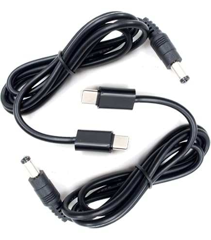 DRRI DC Auf USB-C Ladekabel – 5.5x2.1mm Auf Rechtwinkligen USB-C, 12V PD Für Kamera-Monitore