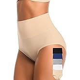 CULAYII Tummy Control Underwear Womens High Waisted Cotton Panties Breathable Full Coverage Postpartum Ladies Briefs