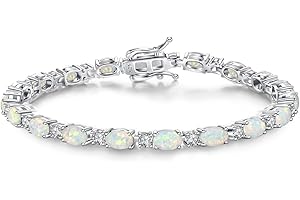 FANCIME Birthstone Bracelets Sterling Silver Tennis Bracelets Charm Fine Jewelry Christmas Gifts for Women 7"