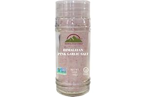 Himalayan Chef Himalayan Pink Garlic Salt -3.6 Oz (Pack of 1), Small Grinder of Garlic Salt Seasoning, Natural & Certified