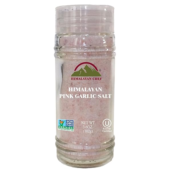 HIMALAYAN CHEF HIMALAYAN PINK GARLIC SALT(SMALL SHAKER), 3.6...